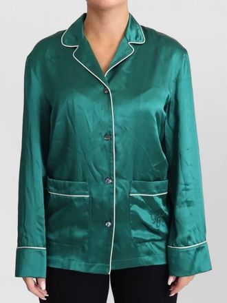 Dolce & Gabbana silk long-sleeve pyjama shirt