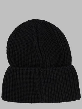Palm Angels F6PAJBHT226K_110 Ribbed Cotton-Blend Beanie - Black