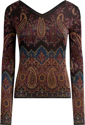 Etro Top con scollo a V - Blu