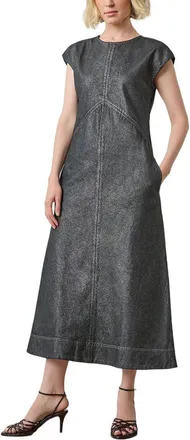 Lilla P Metallic Seamed Maxi Dress