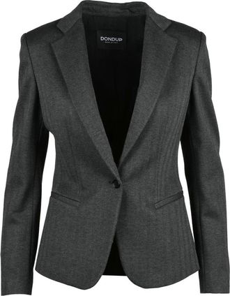 Dondup Jassen, Dames, Zwart, XL, Leer, Giacca Sfiancata