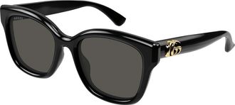 Gucci GG1830SK Asian Fit 001 Womens Sunglasses Black Size 55 - Free RX Lenses - Free RX Lenses