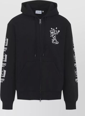 Carhartt Work in Progress printed hooded zip-up hoodie