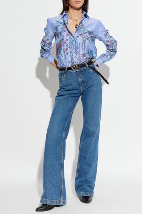 Etro Patterned Shirt, Womens, Blue