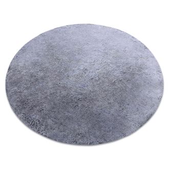 RugsX Rugsx - Alfombra De Lavado Moderna Lapin C&iacute;rculo, Shaggy Antideslizante Negro / Marfil Grey Circulo 160 Cm