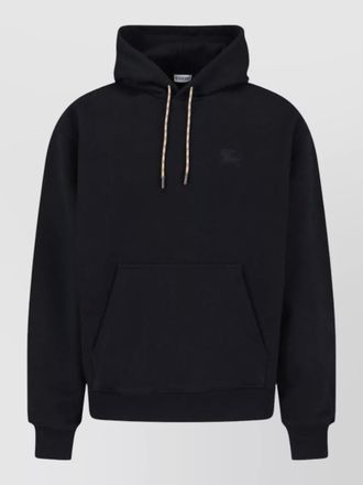 Burberry hooded sweatshirt plaid elbows kangaroo pocket