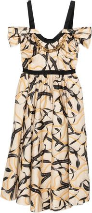 Elisabetta Franchi Womens Dresses Beige