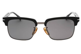 David Beckham Polarized Rectangular Sunglasses - Gold