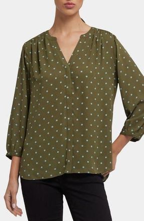 NYDJ Pintuck Top in Delfina Dots at Nordstrom Rack, Size X-Small