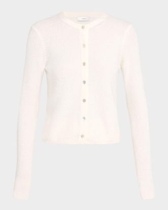 Vince Crewneck Boucl&eacute; Cardigan