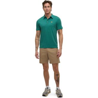 tentree Astir Polo in Tidal Teal Heather at Nordstrom, Size Xx-Large