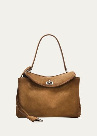 Balenciaga Rodeo Small Suede Top-Handle Bag