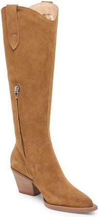 Dolce Vita Regy Western Boot in Lt Brown Suede at Nordstrom Rack, Size 7.5 Regular Calf
