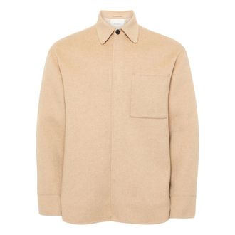 J.W.Anderson Light Jackets, male, Beige, Size: L Oversized Shirt Jacket