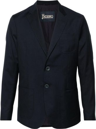 Herno single-breasted blazer - men - Polyester/Polyester/Viscose - 50 - Blue
