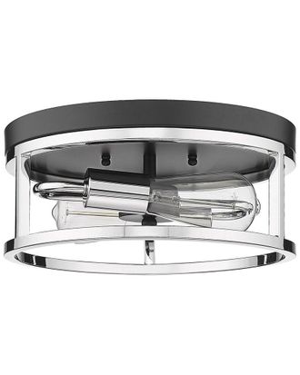 Bethel International 12In Iron Flush Mount