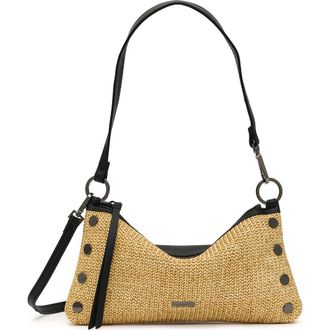 Hammitt Kyle Shoulder Bag in Noir Smooth Raffia/gunmetal at Nordstrom