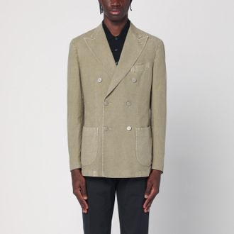 Santaniello Double-breasted sage green jacket