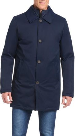 Vince Camuto Rain Tek Coat with Removable Bib in Navy at Nordstrom, Size Xx-Large