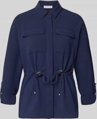 More & More More & More Regular Fit Hemdbluse mit Brusttaschen Modell Februar in Marine, Gr&ouml;&szlig;e 34