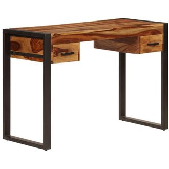 vidaXL Escritorio Con 2 Cajones Madera Maciza De Acacia 110x50x77 Cm Vidaxl