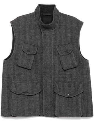 JNBY drawstring vest - women - Wool - M - Grey