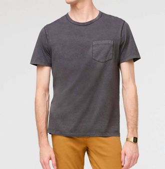 Duer Mens Purepima Pocket Tee In Washed Grey