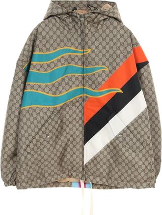 Gucci Giacca in tessuto GG Supreme con cappuccio anni 2010 - Toni neutri