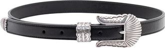Kate Cate Thin Kim Belt - unisex - Riemen - Zwart - XS - Leer - Accessoires