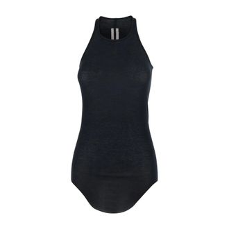 Rick Owens Tops, Dames, Zwart, 2Xs, U-Neck Rib Top