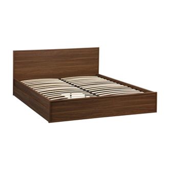 Sweeek Cama con somier de l&aacute;minas y cabecero 160x200cm + 4 cajones decoraci&oacute;n