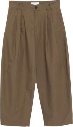 STUDIO NICHOLSON Pantaloni Yale con pieghe - Marrone