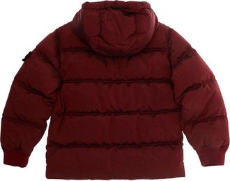 Stone Island Boys Short Parka Tech Fabric Red Padded Jackets