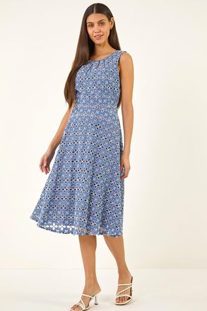 Roman Embroidered Midi Dress