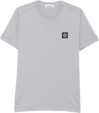 Stone Island Grey Regular Logo T-Shirt
