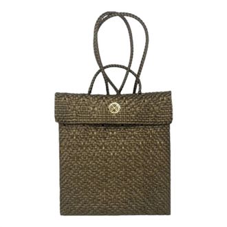 Lola's Bag Womens Medium Handmade Backpack In Gold