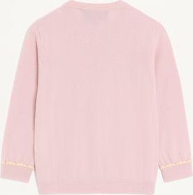 Valentino Cardigan In Lana Con Pizzo Donna ROSA XL