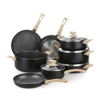 KASANOVA Batteria 12 pezzi large Black Stone