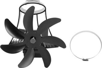 OEM Ventilador De Estufa De Le&ntilde;a De 7 Aspas, F&aacute;cil De Instalar Y Con Fijaci&oacute;n Magn&eacute;tica Silenciosa, Apto Para Chimeneas Y Conductos De Humos De Diversos T