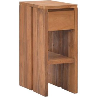 vidaXL Mesita De Noche Madera Maciza De Teca 20x35x50 Cm Vidaxl