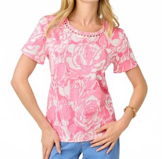 Lilly Pulitzer Clairmont Pearl Knit Top In Confetti Pink Rosanna