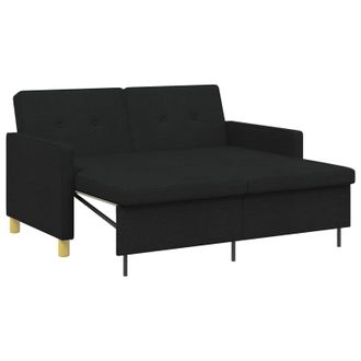 vidaXL Sof&aacute; Cama Desplegable Negro Tela Vidaxl