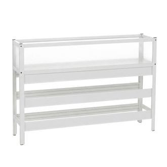 Hhg Jardinera Elevada Hhg-569, Jardinera Para Hortalizas Y Plantas, Maceta De Aluminio Transparente, 82 X 120 X 30 Cm, Blanco