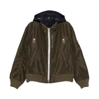 sacai Light Jackets, male, Green, Size: XL Light Jackets