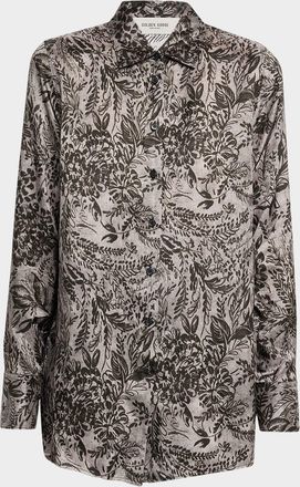 Golden Goose Golden Floral Viscose Twill Shirt