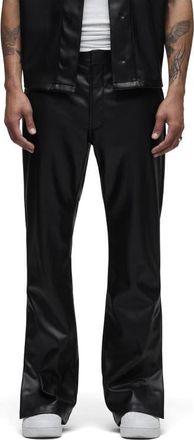 Hudson Flared Faux Leather Pants in Black at Nordstrom, Size 28