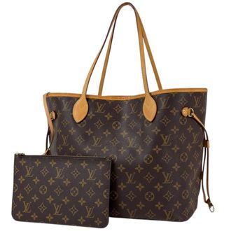 Louis Vuitton Beige Brown Monogram Tote Bag (Pre-Owned)