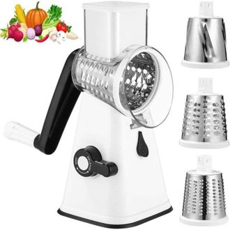 OEM Rallador De Queso Multifuncional, Rallador De Verduras De 3 Hojas, Rallador De Cocina Para Un Corte M&aacute;s R&aacute;pido Y Sencillo, Ideal Para Cortar Queso, Pe