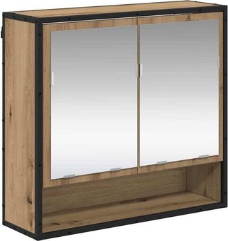 vidaXL Bathroom Mirror Cabinet with Shelf Artisan oak 65 x 20 x 60 cm vidaXL