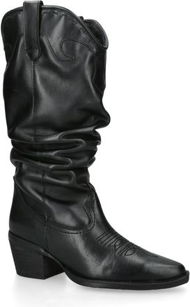 Steve Madden Womens Leather Stage Black Boots - Size UK 5